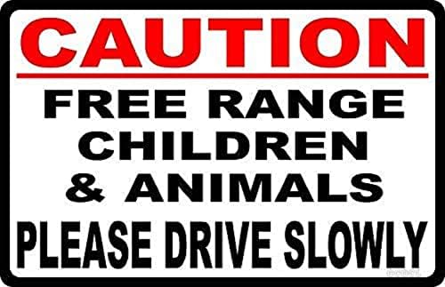 עבור שלטי אזהרה חיצוניים זהירות טווח חופשי ילדים ובעלי חיים חותמים לאט לאט להאט את מהירויות השכן לאט יותר.