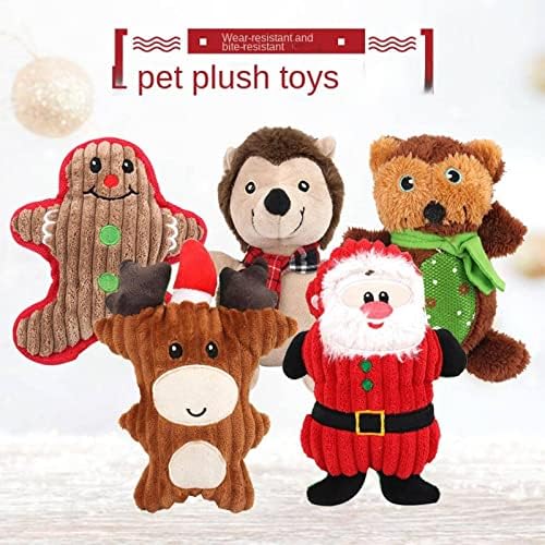 סדרת חג המולד של NC כלב פלאש פלאש צעצוע ווקאלי הדמיה בובת כלבים חזקים חריקה אינטראקטיבית מתאימה לחיות מחמד
