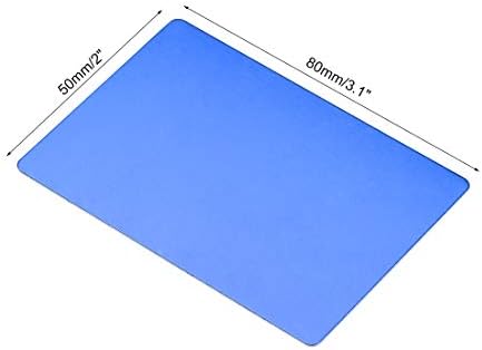 כרטיס מתכת ריק 80 על 50 על 0.6 ממ צלחת אלומיניום אנודייז להדפסת לייזר חריטת כחול 10 יחידות