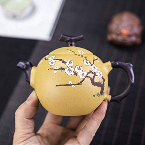 סיר תה חימר סגול שזיף שזיף דרקון קומקום עפרות עפרות יופי קומקום סט תה בעבודת יד מתנות בהתאמה אישית 250 מל yubin1993