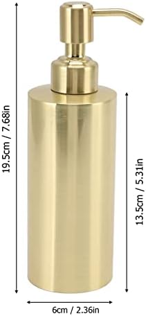 נירוסטה נירוסטה מתקן סבון זהב קיבולת גדולה 8.7 גרם בקבוקי מתקן עם משאבה לחדר אמבטיה