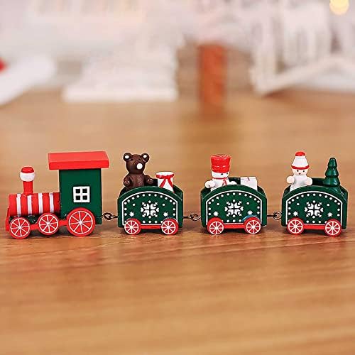רכבת עץ חג המולד - רכבת עץ לחג המולד עיצוב חג המולד עיצוב ילדים קישוטים לחג המולד מתנות לילדים, קישוטים לקליפות