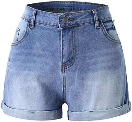 מכנסיים קצרים של נשים ג'ין לקיץ מזדמן נופש במצוקה חוף חוף מכנסיים קצרים