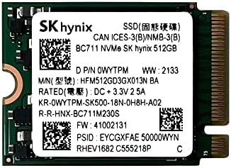 Skhynix BC711 512GB NVME PCIE M.2 2230 30 ממ כונן מצב מוצק - HFM512GD3GX013N אריזות BA -OEM