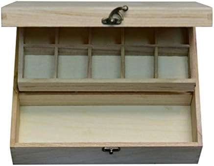 חתיכת MJWDP קופסת עץ מיוצרת רטרו ואלגנטית קופסא קופסא קופסא עץ קופסה לתכשיטים