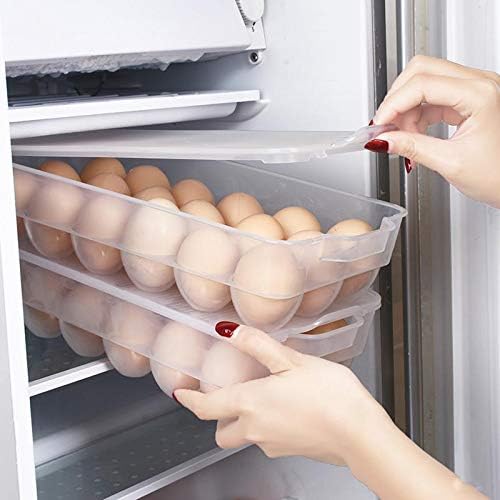מקפיא אחסון פחי 18 ביצים מחזיק מחזיק עבור עד ביצי מקרר כדי תיבת אחסון עם ידית ביצי מזון אחסון גבוה מזון מכולות