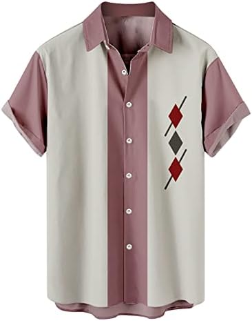 חולצת באולינג לגברים משנות החמישים של המאה העשרים חולצות חוף וינטג
