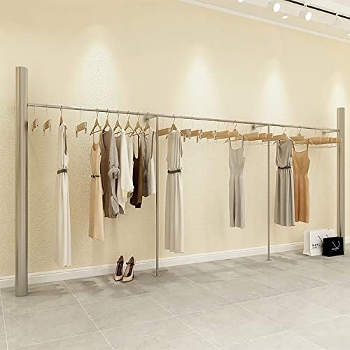 מדפי בגדים, עמוד דו צדדי מתלה תצוגה לחנות בגדים מנירוסטה, סוג: סי גק02