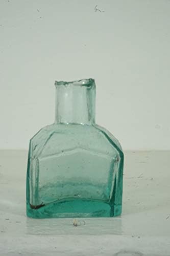 בקבוק דיו דקורטיבי עתיק 310 עליון עליון ויפה זכוכית דיו קטן היטב