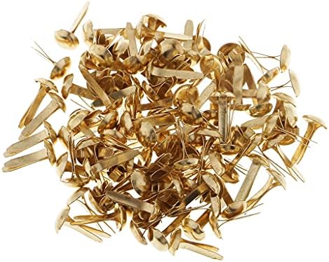 Shukele D1118 200 יחידות 6 ממ פיצול מתכת זהב פיצול Brads DIY נייר מחברים לראקרים DIY