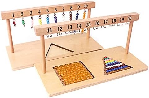 גודונג מונטסורי מלמד צעצועים למתמטיקה דיגיטלים מספרים 1-20 מדרגות חרוזי קולב וצבע עבור עשרה צעצועי הכשרה
