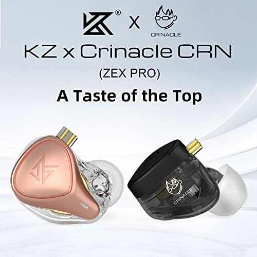 Yinyoo KZ x Crinacle Crn Zexpro בצג האוזניים, KZ Zex Pro Iem אוזניות עם נהג אלקטרוסטטי 1 DDD 1BA אוזניות היברידיות