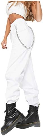 מכנסי מטען רחבים של Keusn לנשים Y2K מכנסי מצנח רחבים גדולים מכנסיים רופפים מכנסיים עם בגדי רחוב כיס