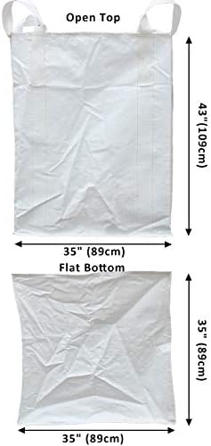 שקיות בתפזורת של DCINCELL, שקית אחת שקית טון אחת שקיות חול 35 L x 35 W x 43 H, 2200 £ SWL, פתוח