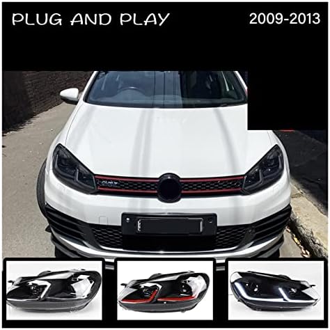 פנס קוזאו תואם לגולף פולקסווגן 6 MK6 2009-2013 רכב LED DRL HELLA 5 עדשת קסנון HID H7 אביזרי מכוניות