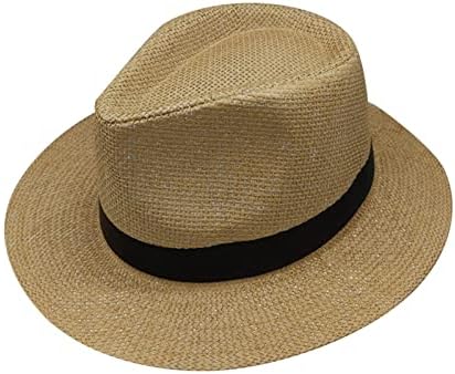 כובעי גולגולת אופנה יוניסקס אופנתית צבע מוצק טרנדי כובע שמש בריטי כובע קש רחב שוליים כובע ג'אז