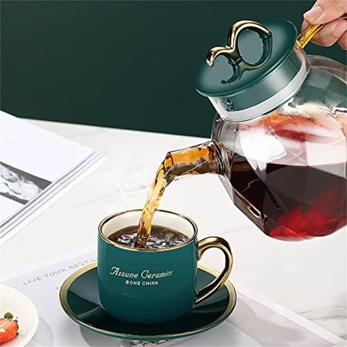 CXDTBH כוס תה כוס זכוכית קומקום קומקום אירופי קרמיקה קרמיקה קפה נורדי וכלי צלוחית סט אחר הצהריים
