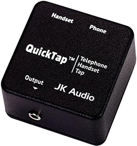 JK Audio Qt QuickTap טלפון ממשק שמע למכשיר שמע להקלטת וניטור שיחה