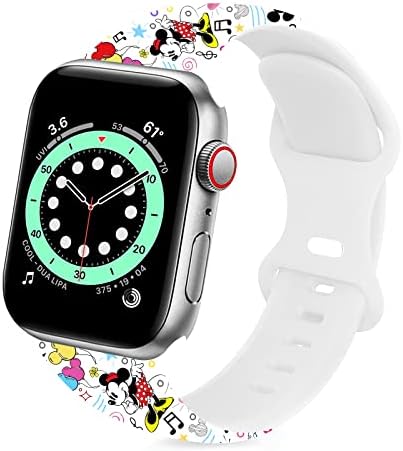 להקת שעון חכם חמוד תואם ל- Apple Watch 38 ממ 40 ממ רצועת סיליקון רכה מתנות לחג המולד להחלפה לסדרת IWatch