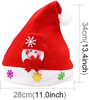 דפוס קישוט חג המולד קישוט חג המולד נמנם בד סנטה כובע אפליקצית דפוס למבוגרים להתלבש חג המולד כובע,