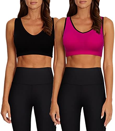 Bally Total Fitness Lily Lily Seampe Sports Bra-2 חבילת