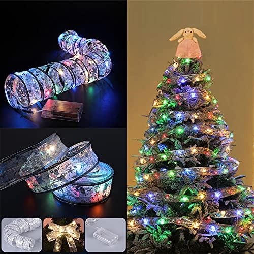 אורות פיות של חג המולד לקישוטי עץ חג המולד LED 16.4ft סוללה מופעלת על שכבה כפולה מיתרי פיות אורות לחדר שינה מקורה