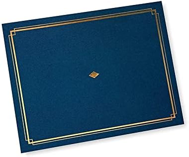 ערכת תעודת אולפני גרטנר, כולל 6 8.5 איקס 11 שחור עם מחזיקי תעודת פרט זהב