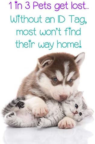 וירג ' יניה טק הוקיס 2-צדדי חיות מחמד מזהה כלב תג / רישיון רשמי / אישית עבור חיית המחמד שלך