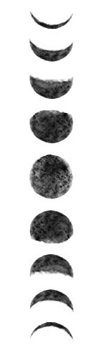 עץ גיאומטריה שחורה של Sanerlian מדבקת קעקוע ירח שלב ירח חץ מזויף טאטו מזויף גברים אטומים למים נשים זרוע כתף