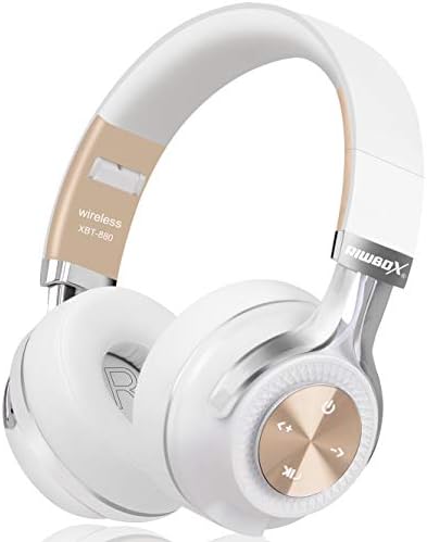 אוזניות Bluetooth של Riwbox, אוזניות Bluetooth אלחוטיות XBT-880 על אוזניות אלחוטיות מתקפלות ואוזניות מתקפלות