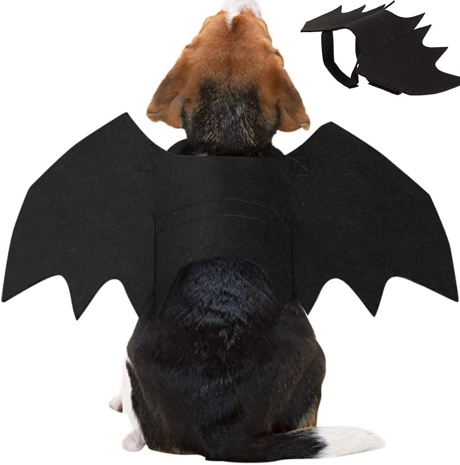 תחפושת עטלף כלב, תלבושת חיית מחמד ליל כל הקדושים כנפי עטלף קוספליי בינוני כלב לבוש אביזרים למסיבה
