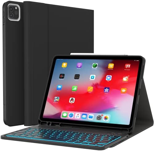 Chesona iPad Pro 11 מארז עם מקלדת, מארז הדור החמישי של iPad Air עם מקלדת, ניתוק - מחזיק עיפרון - מכסה עמדת עמד