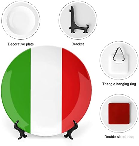 איטליה דגל קרמיקה עצם סין צלחות דקורטיביות עם קישוטים לתלייה צלחות ארוחת ערב