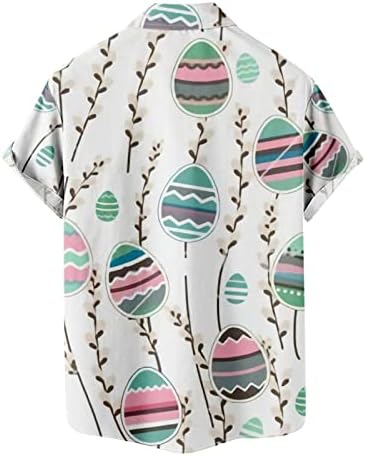 חג הפסחא שמח חולצת ביצי ארנבות חמודה לגברים נשים חולצת טריקו הדפס מצחיקה חולצות הוואי חולצות
