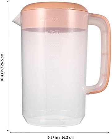 קנקן מים פלסטיק גדול של Doitool 4L עם מכסה וזרבובית, קנקן משקאות כד מים עם ידית למיץ תוצרת בית, תה קרח, משקאות