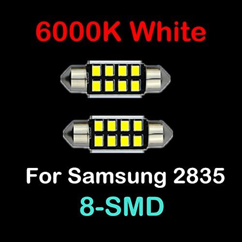 WLJH 10x 39 ממ נורות LED נורות LED סופר בהירות לבן 3W 2835 CHIPSED CANBUS שגיאה חינם 6411 7065