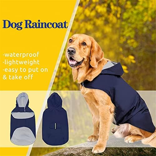 מעיל גשם של IULJH כלבים כלבים רפלקטיביים מעיל גשם לכלבים קטנים ובגדים אטומים למים