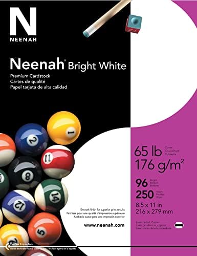 Neenah Premium Cardstock, 8.5 x 11, 65 £/176 GSM & Neenah Cardstock, 8.5 x 11, 90 £/163 GSM, White