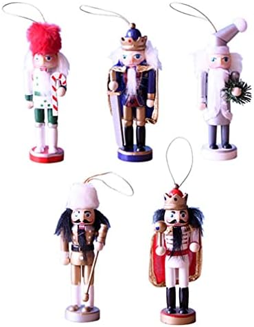 5 יחידות חג המולד מפצח אגוזים עץ אגוז מפצח אגוזים חייל קישוט חג המולד קישוט בובות צעצועי חג בית