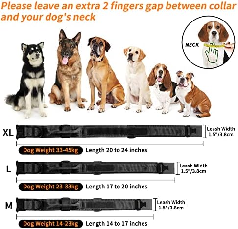 צווארון כלבים טקטי של Desoto עם רצועת כלבים באנג'י, צווארון כלבים מתכוונן ורצועה עם ידית בקרה,