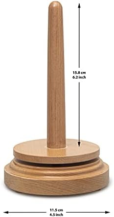 מחזיק כדור חוט Goodropro - מיוצר מעץ אשור בר -קיימא - עוזר לך בתהליך של סרוגה או סריגה - מתקן מיתרים -