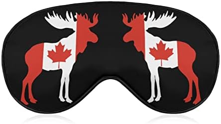 דגל קנדה מצחיק אייל אייל סיכת שינה רכה כיסוי עיניים לכיסוי עיניים ישן בלוקים מושלמים אור עם רצועה מתכווננת