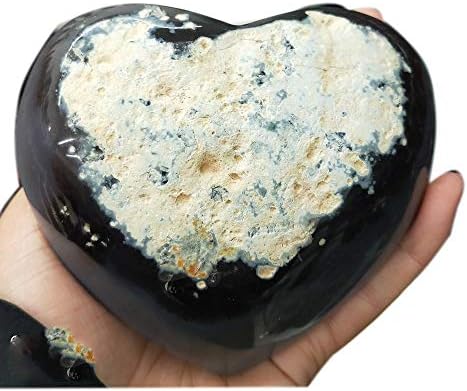 1 pcs Labradorite 30 ממ צורת לב צ'אקרת קריסטל אבן טבעית מגולפת רייקי