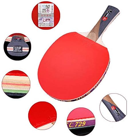 EDOSSA 5 כוכבים פינג פונג מחבט, עטלף טניס שולחן מקצועי, מושלם למתחילים, ביניים ומתקדמים/כפי שמוצג/ידית ארוכה