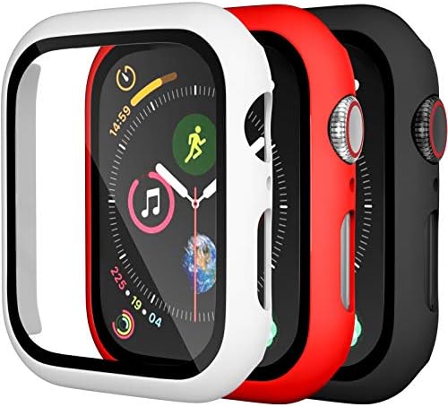 5 חבילות Charlam תואמות את Apple Watch Screen Protector Case 44 ממ IWatch SE סדרה 6 5 4