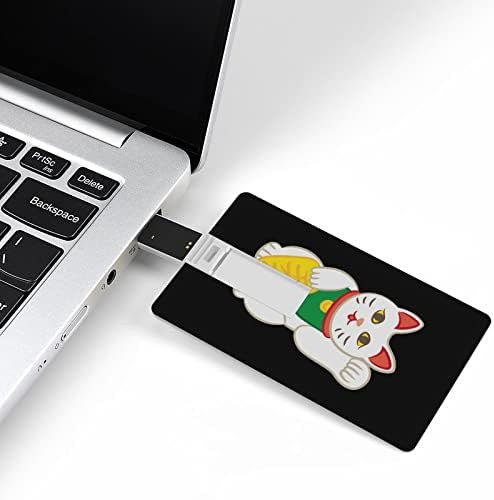 כרטיס תו טוב לחתול ברי מזל USB 2.0 כונן הבזק 32 גרם/64 גרם דפוס מודפס מצחיק
