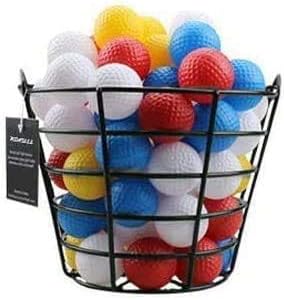 גולף כדור מתכת טווח סל גולף מיכל עם ידית-מחזיק מכיל 50 כדורי