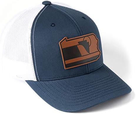 מייצג / פנסילבניה עור תיקון כובע / נהג משאית סנאפבק כובע / מדינת גאווה / הרשות שורשים מזכרות / חיצוני ללבוש