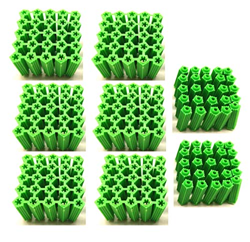 100 יחידות 6 ממ/8 ממ ירוק פלסטיק בנייה בורג תיקון קיר עוגן קיר גבס תקעים עוגנים +8 ממ)