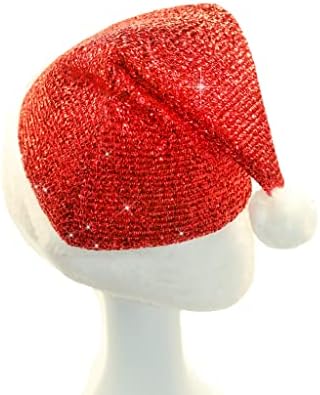 קנביס חג המולד כובע חג המולד כובע סנטה כובע קטיפה פאייטים כובע חג מסיבת חדש שנה עבור יוניסקס מבוגרים